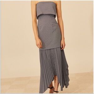 C/MEO Collective strapless check print midi dress new w tags women’s XL